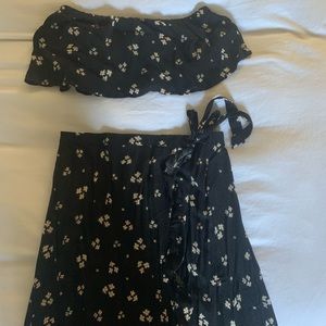 Floral top and skirt set. Worn once.